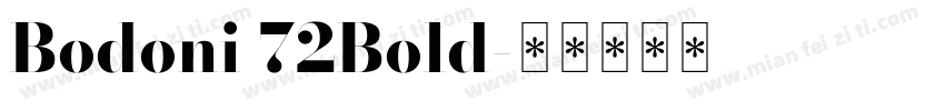 Bodoni 72Bold字体转换